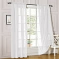 thumbnail image 1 of Modern Sheer Rod Pocket Window Curtains 2 Panels Set for Living Room Bedroom, 54W x 36L Inches, 1 of 3