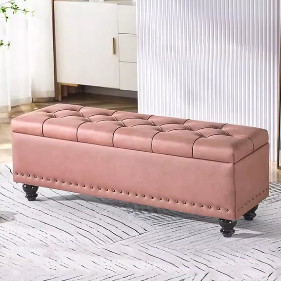 Modern Shoe Bench with Storage,Storage Ottoman Bedroom Bench,Foot Stool End of Bed Bench,Rectangular Footrest for Sofa Living Room Wide Seat