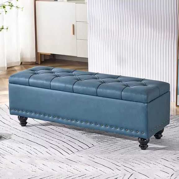 Modern Shoe Bench with Storage,Storage Ottoman Bedroom Bench,Foot Stool End of Bed Bench,Rectangular Footrest for Sofa Living Room Wide Seat