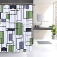 thumbnail image 1 of Modern Shower Curtain Black and White Shower Curtain for Bathroom,Gray Shower Curtain Set Water Repellent Bath Curtain with Hooks Machine Washable,Sage Green, 72W x 72L, 1 of 6