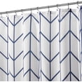 thumbnail image 1 of Modern Shower Curtain with Herringbone Pattern - Geometric Fabric Shower Curtain - Striped Design Minimalist Shower Curtain - Herringbone Shower Curtains for Bathroom - 72" x 84" - Navy Blue, 1 of 6