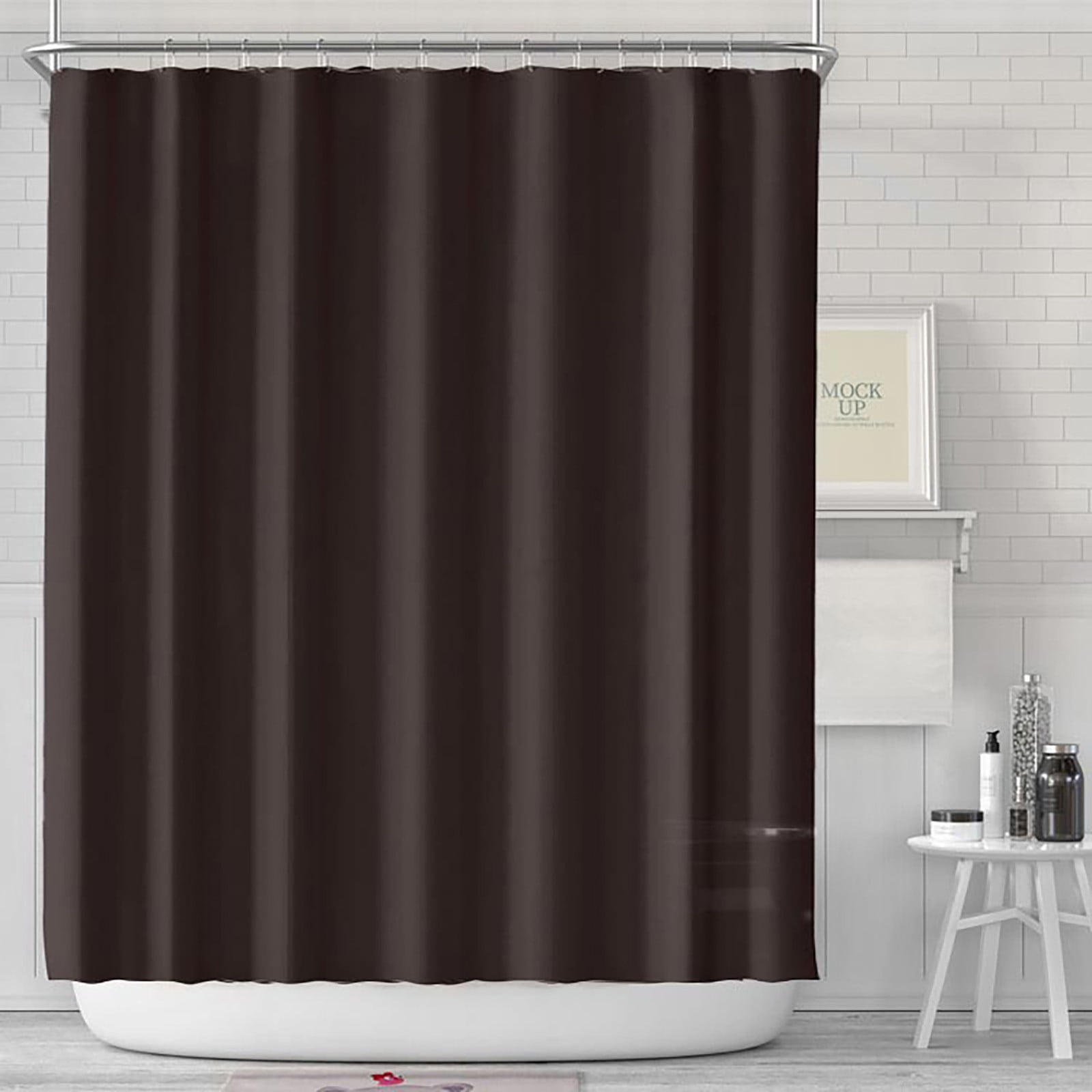 Modern Shower Curtain Hotel Bathroom Curtain Door Curtain Partition Bronze - Walmart.com