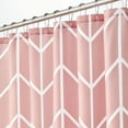 thumbnail image 1 of Modern Shower Curtain with Inverse Herringbone Pattern - Geometric Fabric Shower Curtain, Striped Minimalist Shower Curtain, Herringbone Shower Curtains for Bathroom, 72" x 72", Rose Tan/White, 1 of 6