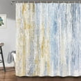 thumbnail image 1 of Modern Shower Curtain Sets for Bathroom Gray Blue Beachy Aesthetic Stripe Contemporary Minimalist Painting Fabric Bathtub Curtains Navy Blue Tan Arabic Pattern Curtains, 1 of 1