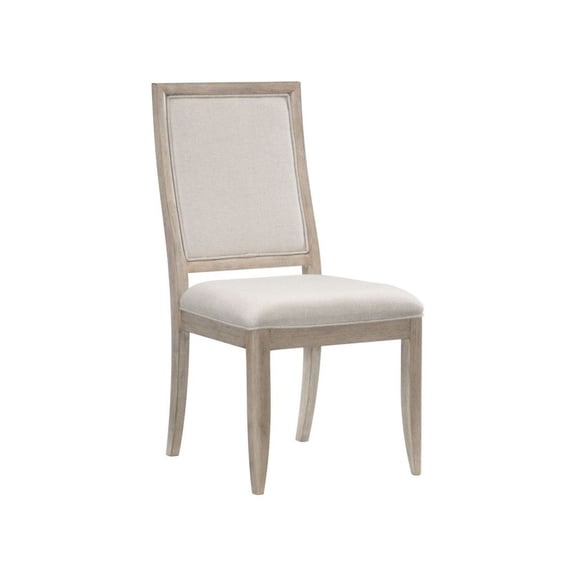 Modern Side Chairs Set of 2, Upholstered Dining Chairs Gray Finish Wood Frame, Contemporary Kitchen Chairs for Dining Room, Living Room - 250lbs Capacity
