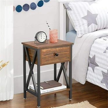 Modern Side End Table Antique Brown 2