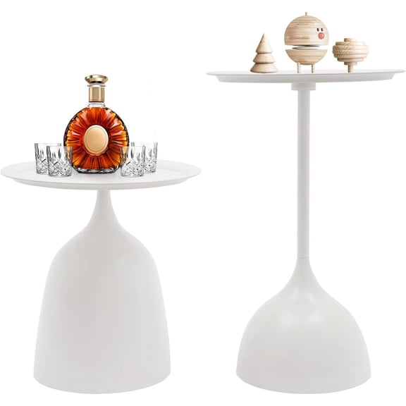 Modern Side Tables Nesting Tables, Round Coffee Side Table Set, Corner End Table Set, Table Bedside Set, Sofa & Console Table for Living Room Balcony Home (White)