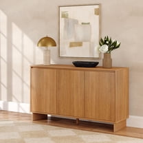 Modern Sideboard, 3 Door  (1499 x 406 x 864mm / 59 x 16 x 34in), Pecan