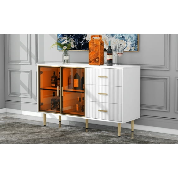 Modern Sideboard Buffet Cabinets Large Storage Space Multifunctional Storage Cabinet For Dining Living Room Entryway