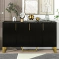 thumbnail image 1 of JINS & VICO Adjustable Shelves Modern Sideboard, MDF Particle board Black, 1 of 7