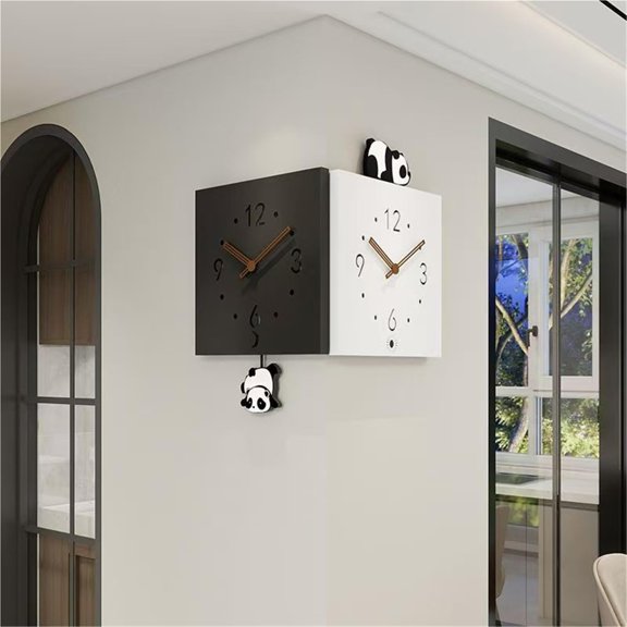 Modern Silent Double-Sided Corner Clock, Creative Wall-Mounted Decor for Living Room & Home
