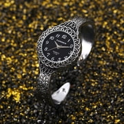 Modern Silver & Black Dial Women s Bangle Watch   Elegant Women s Quartz Bangle Watch   Classic Vintage Style Jewelry Timepiece