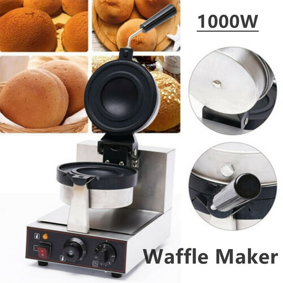 Modern Silver Electric Burger Waffle Baking Machine for Home Kitchens, Snack Food Factories, Breakfast Shops