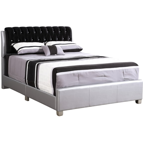 Modern Silver King Bed For Bedroom Chic - 48"h X 79"w 88"d With Aesthetics