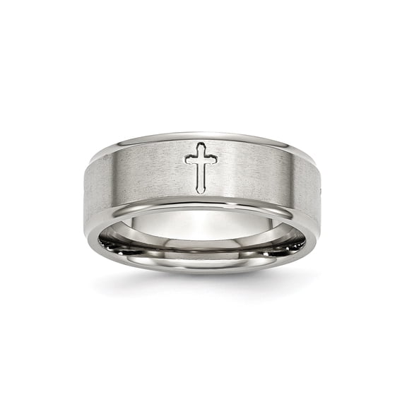 Modern Silver Tone Steel Cross Pendant Necklace for Men and Women Polished Edge Faith Necklace Unisex Spiritual Fashion Jewelry Simple Religious Design