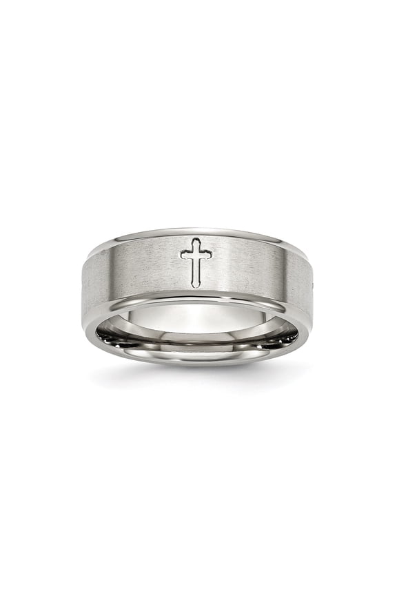 Modern Silver Tone Steel Cross Pendant Necklace for Men and Women Polished Edge Faith Necklace Unisex Spiritual Fashion Jewelry Simple Religious Design
