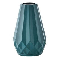 Modern Simple Blue Plastic Decorative Flower Vase for Fresh or Cut Flowers