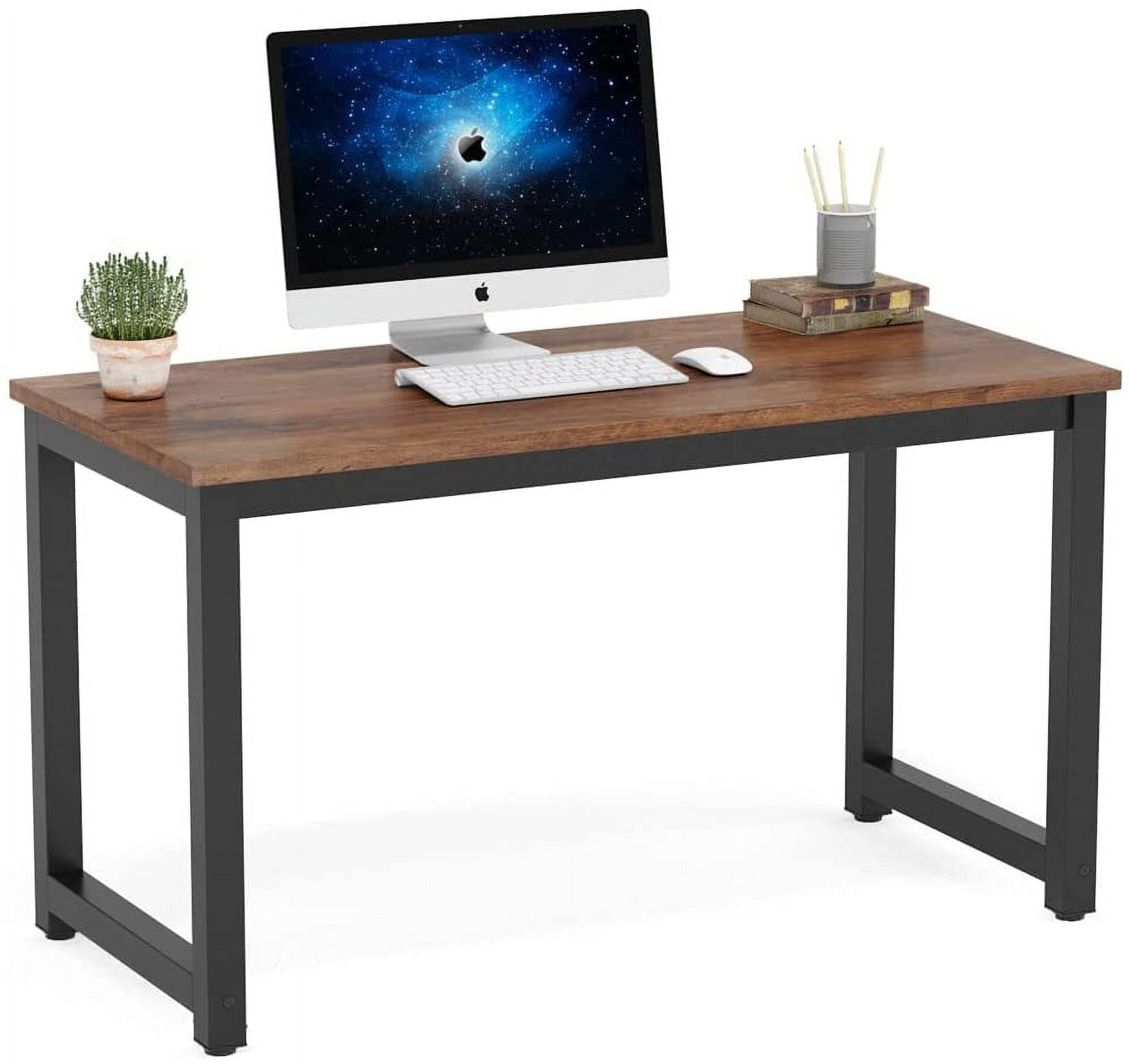Modern Simple Computer Desk, 47 inch Vintage Office Desk Computer Table ...