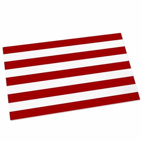 Modern Simple Door Mat 16x24 Inch Red White Stripes Entryway Rug with Non-Slip Rubber, Front Door Rug Indoor Floor Mats for Living Room Bathroom Bedroom Home Office