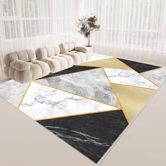 Modern Simple Geometry Carpet Home Living Room Large Area ration Rug Creative Art ration Mat Bedroom
