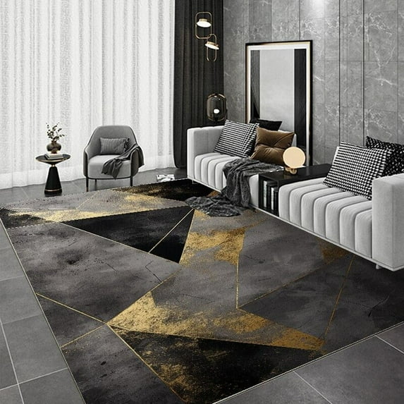 Modern Simple Geometry Living Room Large Area ration Home Carpet Light Luxury Bedroom Rug Coffee Tab
