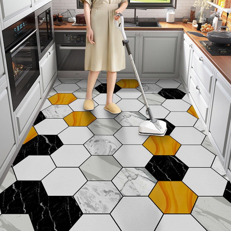 Modern Simple Kitchen Oil Stain Resistant Rug Living Room Waterproof