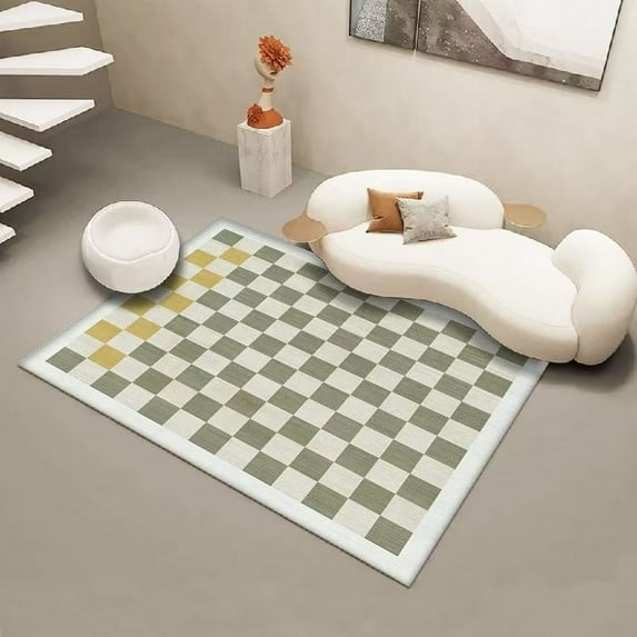 Modern Simple Living Room Carpet Bedrooms r checkerboard Rug Lounge Sofa Side Soft Carpets Non Slip