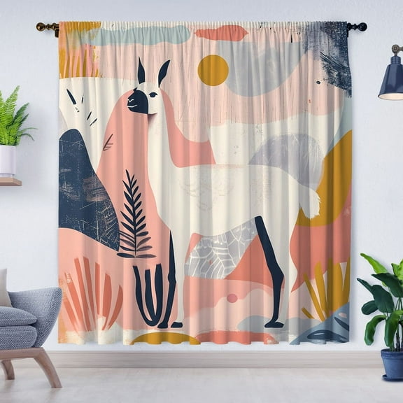 Modern Simple Style Curtains, Boho Style Curtains, Blackout Curtains, Suitable for Room Bedroom Decoration(Rod pocket)