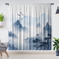 thumbnail image 1 of Modern Simple Style Curtains, Mountain Scenery Curtains, Blackout Curtains, Suitable for Room Bedroom Decoration(Rod pocket), 1 of 5