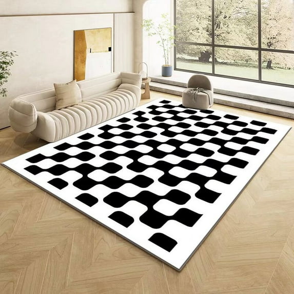 Modern Simplicity Carpets Living Room ration Thick Short Plush Area Rug Large Size Bedroom Study Lou