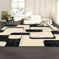 Modern Simplicity Large Carpet Living Room Geometric ration Home Bedroom Soft Coffee Table Rugs Non-slip Cloakroom Floor Mat