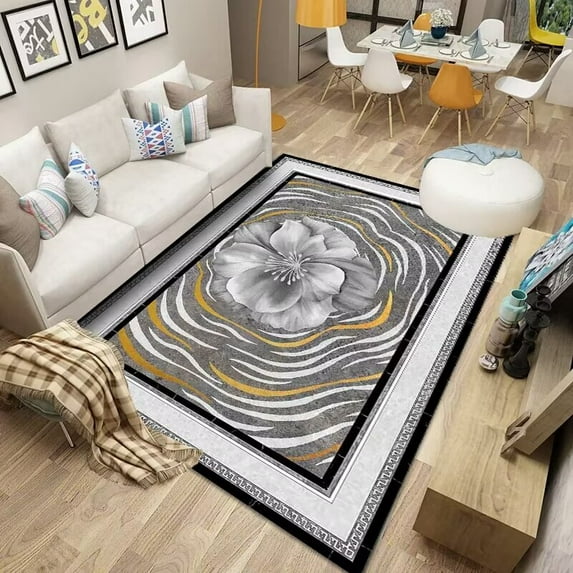 Modern Simplicity Living Room Rugs Light Luxury Home r Flowers Rug Bedroom Lounge Coffee Table Non-s