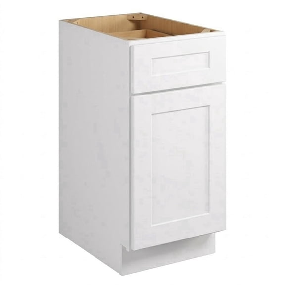 Modern Single Door Kitchen Base Cabinet with Top Drawer (Available in 12", 15", & 18" Widths)