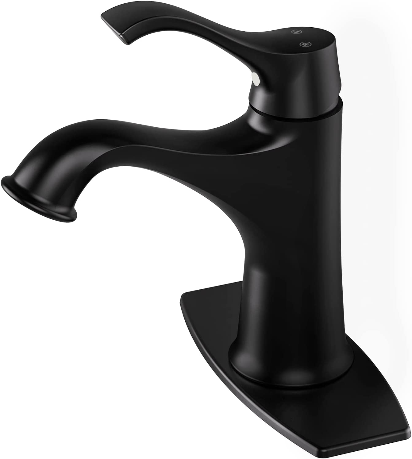 Modern Single Handle Bathroom Faucet Black,Bathroom Faucets for Sink 1 ...