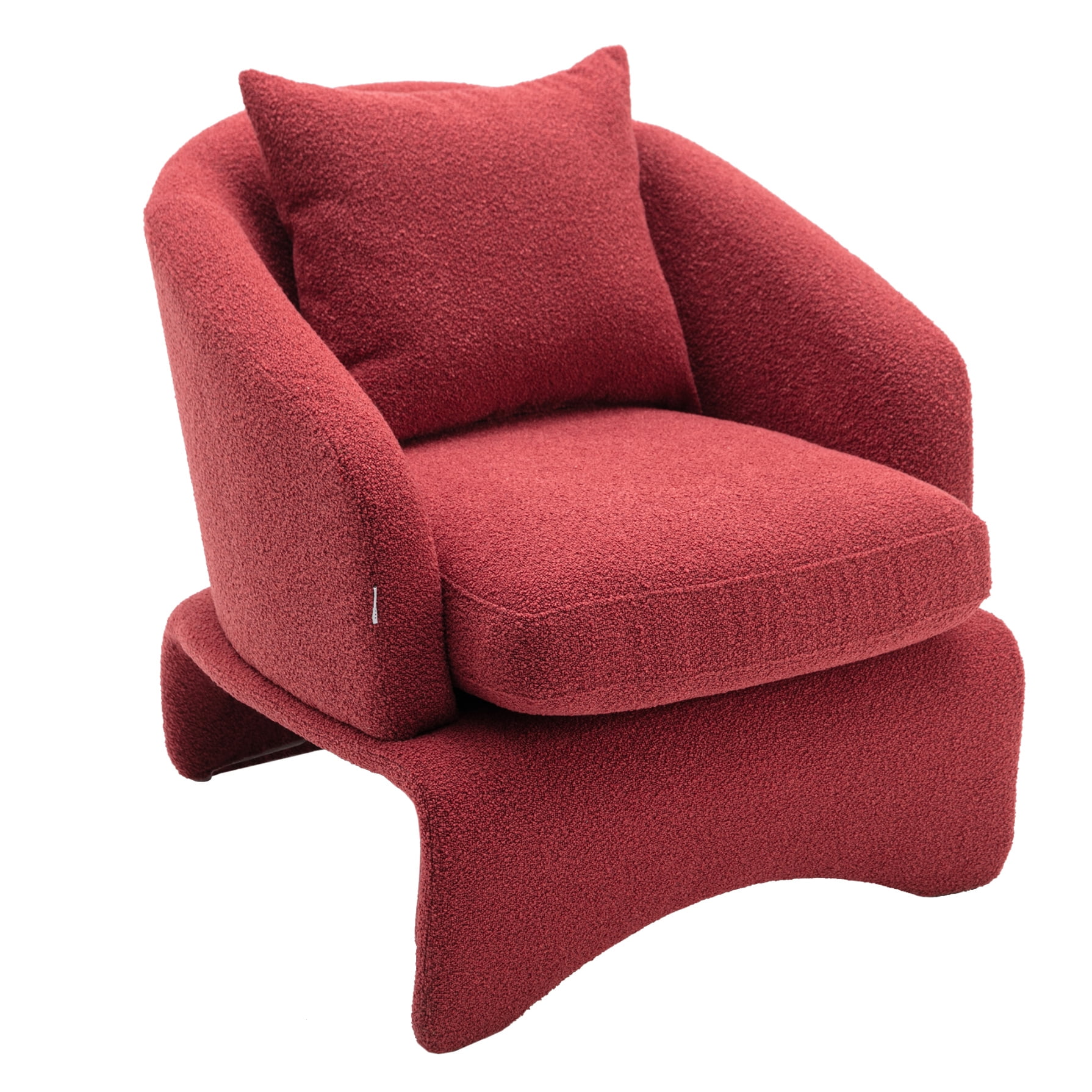 Modern Single Sofa Accent Chair, Mid Century Fabric Leisure Chair with