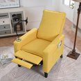 thumbnail image 1 of Modern Single Sofa Bed with Phone Holder and Cup Holder, 100% Polyester Recliner Couch Chair with Adjustable Backrest Footrest for Living Room Bedroom Apartment, 1 of 14
