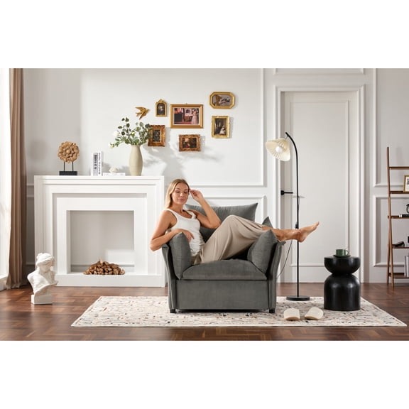 Modern Single Sofa | For Balcony and Living Area | Soft Sitting on High - Rebound Sponge