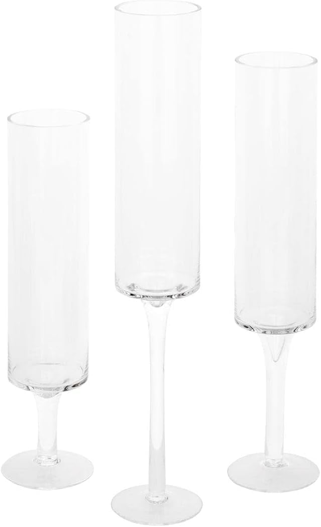 Modern Skinny Pedestal Candle Holders, Slim Floating Candle Holders Long Stemmed Candle Holder