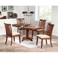 thumbnail image 1 of Modern Slat Back Dining Chair Wood Seat, Cinnamon - Pack Of 2, 1 of 1