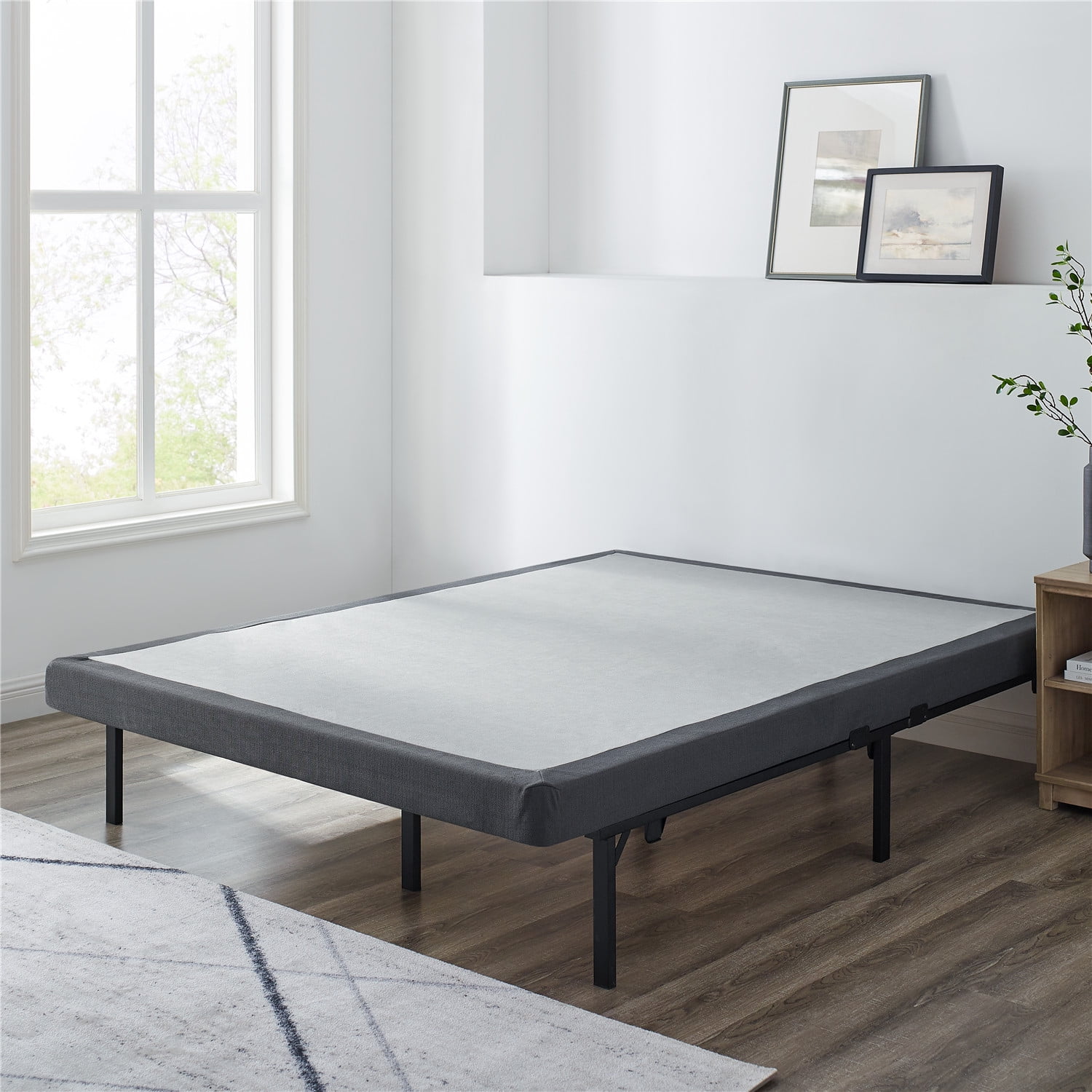 Modern Sleep 4" Instant Foundation Wood Box Spring, Cal King
