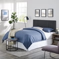 thumbnail image 1 of Modern Sleep Frazier Channel Tufted Upholstered Headboard, Gray and Full, 1 of 11