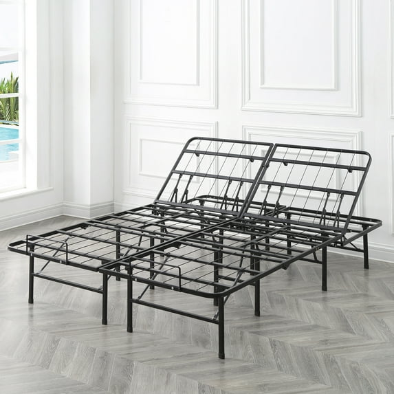 Hercules Heavy-Duty Adjustable Platform 14-Inch Metal Bed Frame | Mattress Foundation or Box Spring, King