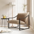 thumbnail image 1 of Modern Sling Accent Chair Set of 2, Comfy Fabric Living Room Chairs with Heavy Duty Metal Frame, Lounge Reading Armchair for Living Room Bedroom, Easy Assembly, 1 of 8