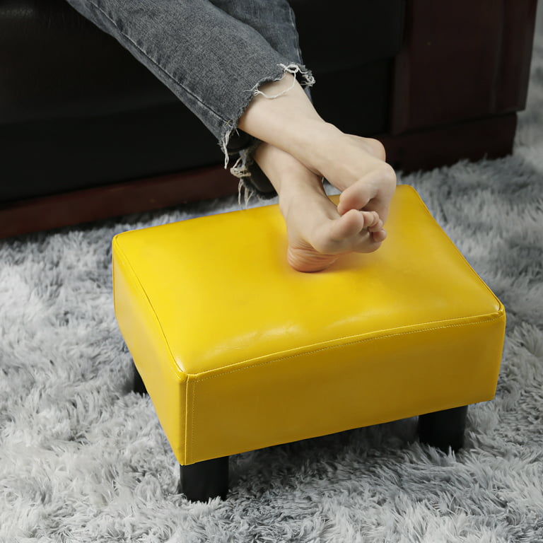 Footstool Footrest PU Leather Modern Seat Chair Small Ottoman Stool –  Joanna Home