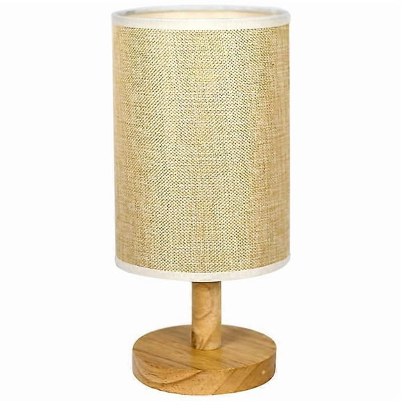 Modern Small Lamp , with a Circular Fabric Lampshade Touch Control - Warm White