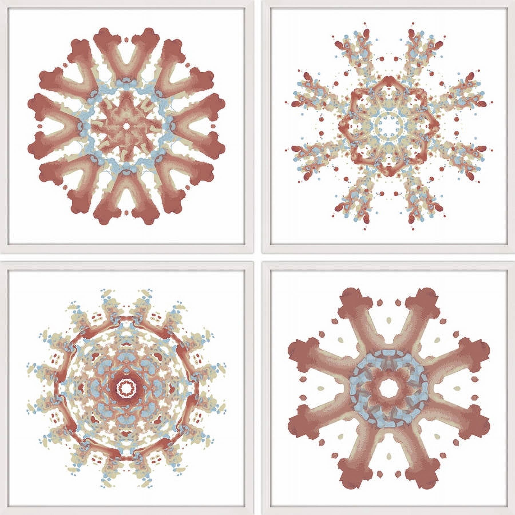 Modern Snowflakes Quadriptych