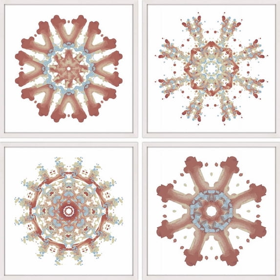 Modern Snowflakes Quadriptych