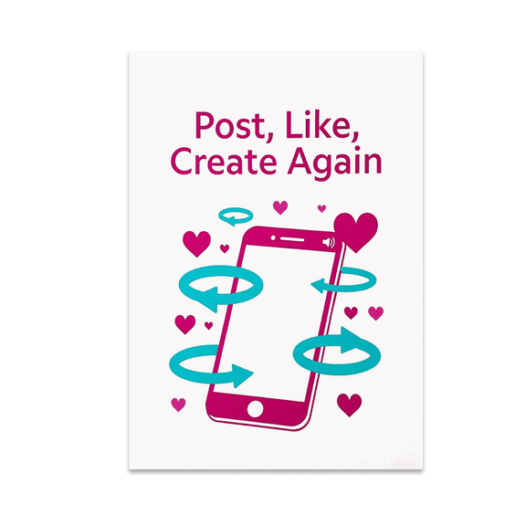 Modern Social Media Decor - Youthful Audience - 13x19 Poster Print