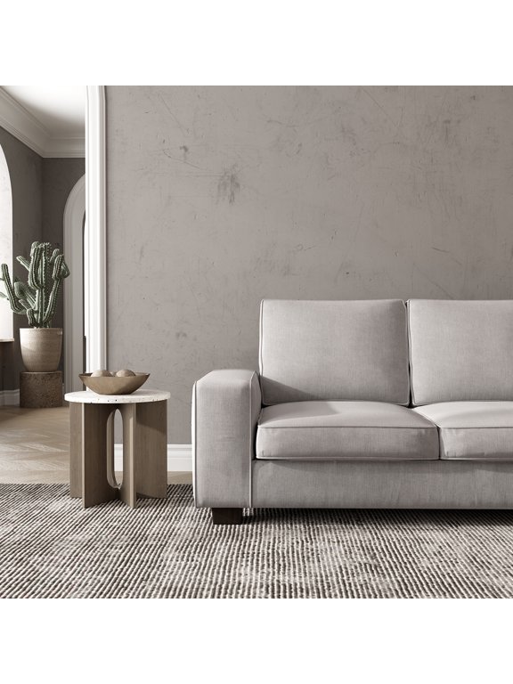 Modern Sofa 3 Seater Couch with Solid Wood Frame for Living Room Furniture Removable Back Cushion and Seat Cushion(Gary)