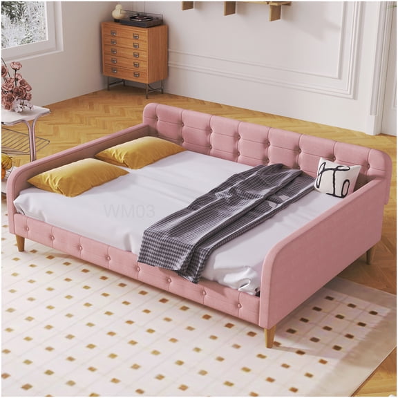 Modern Sofa Bed Daybed with Upholstered Back and Sturdy Legs, No Box Spring Needed